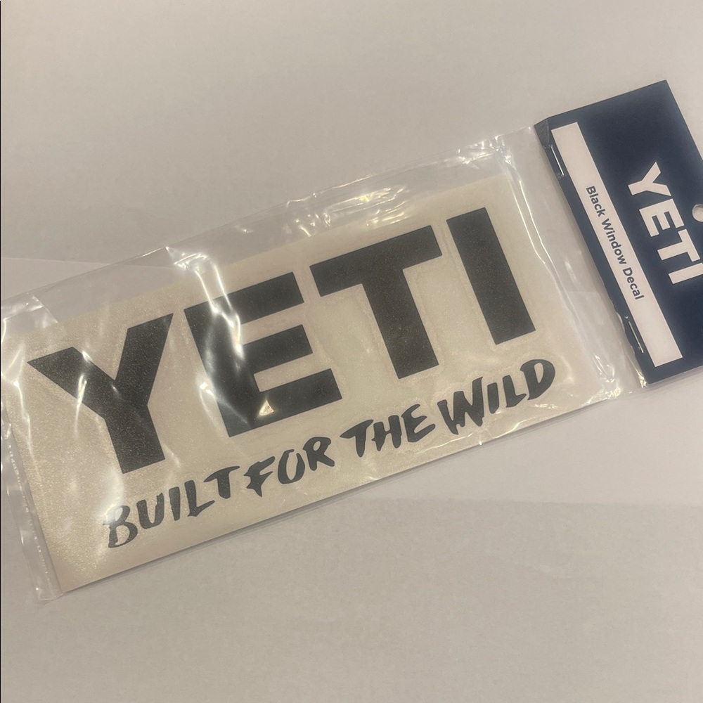 YETI Black and White Phone Decal